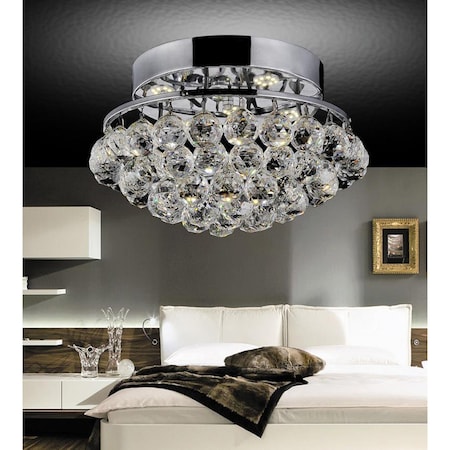 Cwi Lighting Queen 4 Light Flush Mount With Chrome Finish 8038C14C-R
